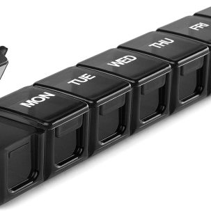 PILL ORGANIZER BLACK