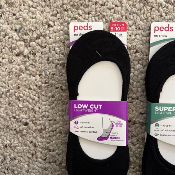 PEDS LINER SOCK BLACK SIZE5-10
